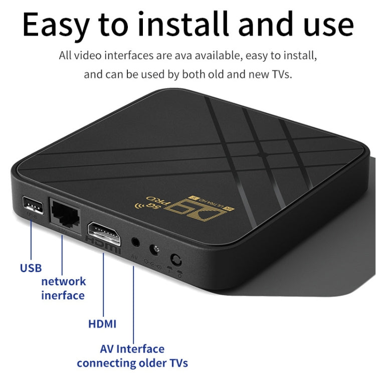 D9 PRO 2.4G/5G WIFI 4K HD Android TV Box, Memory:8GB+128GB(EU Plug) - Amlogic S905 by buy2fix | Online Shopping UK | buy2fix