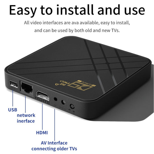 D9 PRO 2.4G/5G WIFI 4K HD Android TV Box, Memory:8GB+128GB(EU Plug) - Amlogic S905 by buy2fix | Online Shopping UK | buy2fix