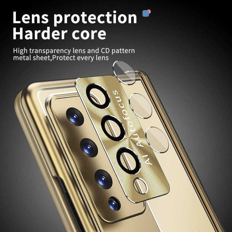 For Samsung Galaxy Z Fold3 5G Aluminum Alloy Double Hinge Shockproof Phone Protective Case(Gold) by buy2fix