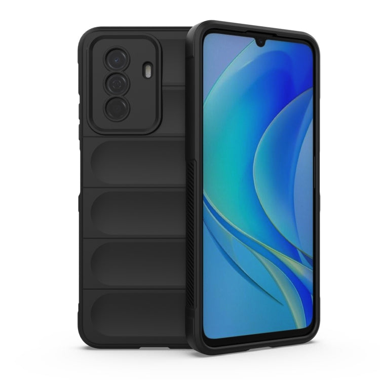 For Huawei Enjoy 50 4G / Nova Y70 Magic Shield TPU + Flannel Phone Case(Black) - Huawei Cases by buy2fix | Online Shopping UK | buy2fix