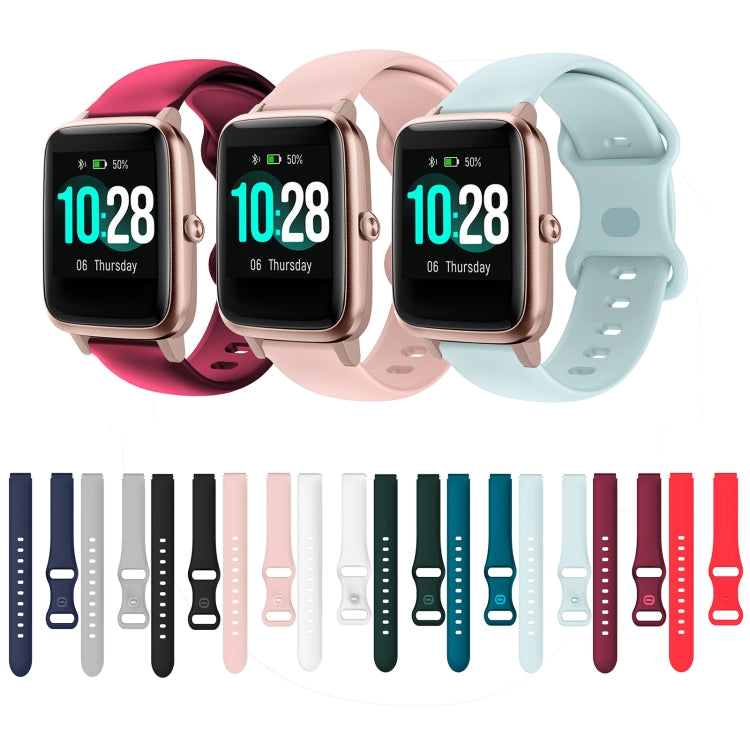 For Xiaomi Haylou Smart Watch LS01 19mm Butterfly Buckle Silicone Watch Band(Grey) - Watch Bands by buy2fix | Online Shopping UK | buy2fix