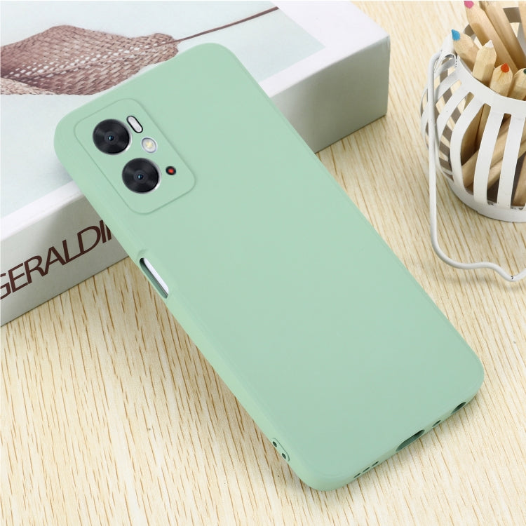 For OPPO A36 / A76 / A96 4G Pure Color Liquid Silicone Shockproof Phone Case(Green) by buy2fix
