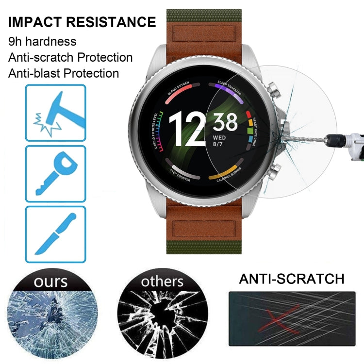 10 PCS 0.26mm 2.5D 9H Tempered Glass Film Watch Screen Protector For Fossil Gen 6 46mm - Screen Protector by buy2fix | Online Shopping UK | buy2fix