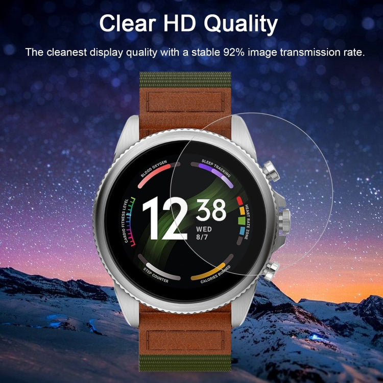 10 PCS 0.26mm 2.5D 9H Tempered Glass Film Watch Screen Protector For Fossil Gen 6 46mm - Screen Protector by buy2fix | Online Shopping UK | buy2fix