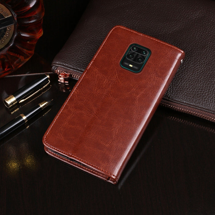 For Xiaomi Redmi Note 9 Pro idewei Crazy Horse Texture Horizontal Flip Leather Case with Holder & Card Slots & Wallet(Yellow) - Xiaomi Cases by idewei | Online Shopping UK | buy2fix