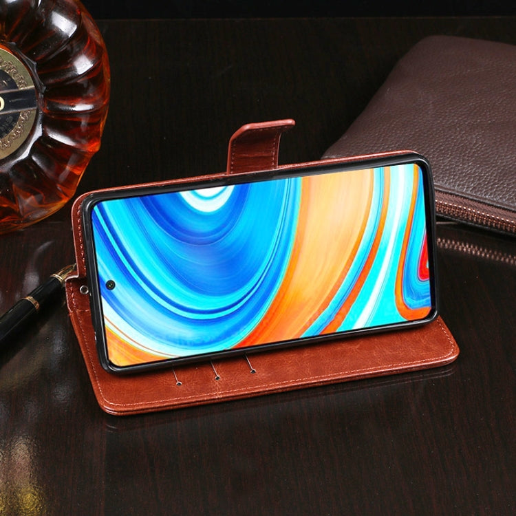 For Xiaomi Redmi Note 9 Pro idewei Crazy Horse Texture Horizontal Flip Leather Case with Holder & Card Slots & Wallet(Yellow) - Xiaomi Cases by idewei | Online Shopping UK | buy2fix