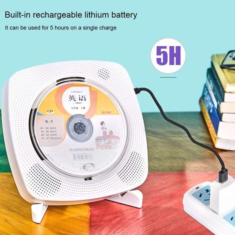 Kecag KC-609 Wall Mounted Home DVD Player Bluetooth CD Player, Specification:DVD/CD+Connectable TV + Charging Version(Pink) by Kecag