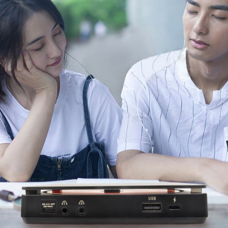 Kecag KC-708 Portable Retro Disc Album CD Player(Black) - DVD & LCD Player by Kecag | Online Shopping UK | buy2fix