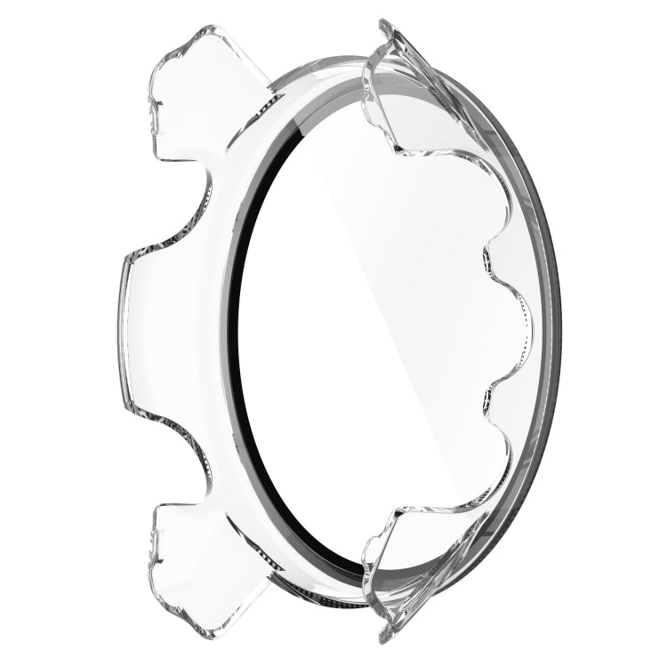 For Garmin Forerunner 955 PC Tempered Film Full Body Watch Case(Transparent White) - Watch Cases by buy2fix | Online Shopping UK | buy2fix