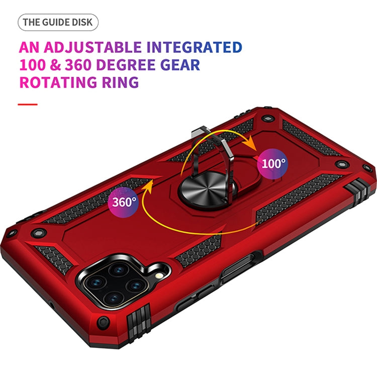 For Huawei P40 Lite Shockproof TPU + PC Protective Case with 360 Degree Rotating Holder(Blue) by buy2fix