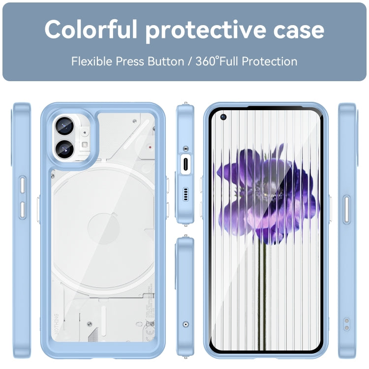 For Nothing Phone 1 Colorful Series Acrylic + TPU Phone Case(Blue) - Nothing Cases by buy2fix | Online Shopping UK | buy2fix