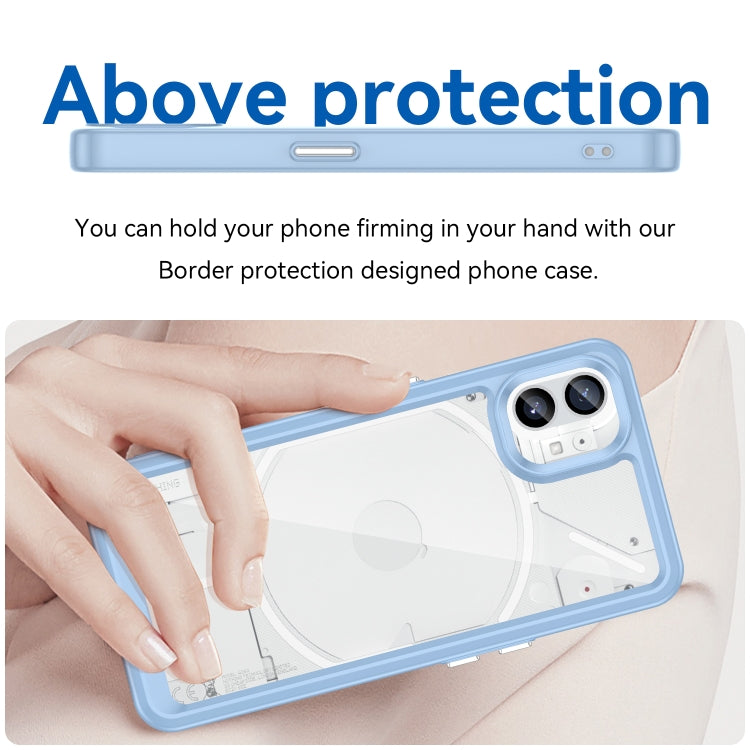 For Nothing Phone 1 Colorful Series Acrylic + TPU Phone Case(Blue) - Nothing Cases by buy2fix | Online Shopping UK | buy2fix