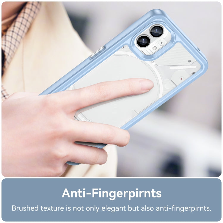 For Nothing Phone 1 Colorful Series Acrylic + TPU Phone Case(Blue) - Nothing Cases by buy2fix | Online Shopping UK | buy2fix