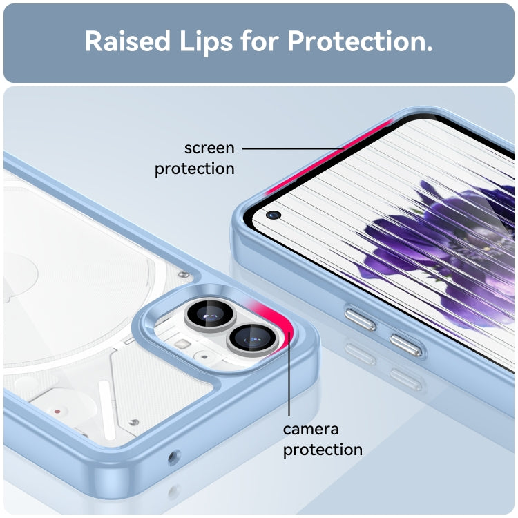 For Nothing Phone 1 Colorful Series Acrylic + TPU Phone Case(Blue) - Nothing Cases by buy2fix | Online Shopping UK | buy2fix