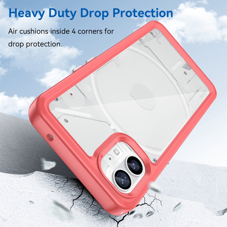 For Nothing Phone 1 Colorful Series Acrylic + TPU Phone Case(Red) - Nothing Cases by buy2fix | Online Shopping UK | buy2fix