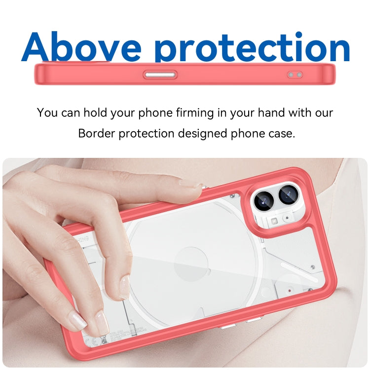 For Nothing Phone 1 Colorful Series Acrylic + TPU Phone Case(Red) - Nothing Cases by buy2fix | Online Shopping UK | buy2fix