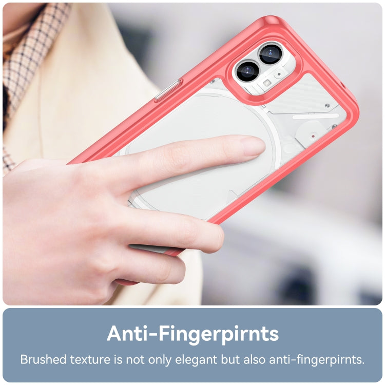 For Nothing Phone 1 Colorful Series Acrylic + TPU Phone Case(Red) - Nothing Cases by buy2fix | Online Shopping UK | buy2fix