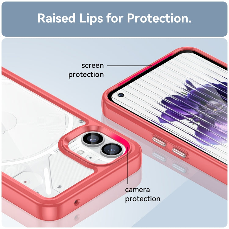 For Nothing Phone 1 Colorful Series Acrylic + TPU Phone Case(Red) - Nothing Cases by buy2fix | Online Shopping UK | buy2fix