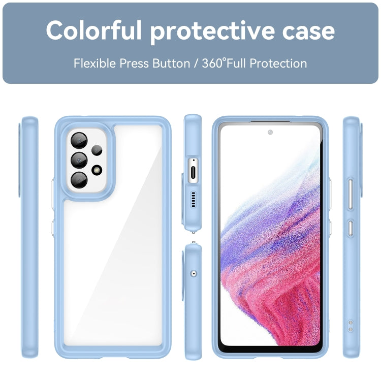 For Samsung Galaxy A53 Colorful Series Acrylic + TPU Phone Case(Blue) - Galaxy Phone Cases by buy2fix | Online Shopping UK | buy2fix