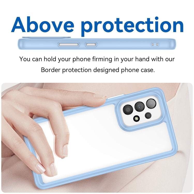 For Samsung Galaxy A53 Colorful Series Acrylic + TPU Phone Case(Blue) - Galaxy Phone Cases by buy2fix | Online Shopping UK | buy2fix