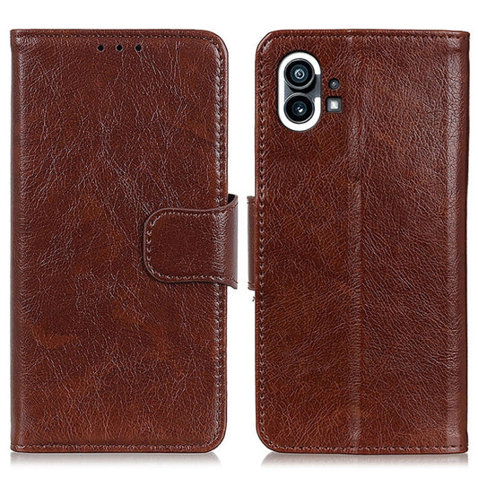 For Nothing Phone 1 Nappa Texture Horizontal Flip Leather Phone Case(Brown) - Nothing Cases by buy2fix | Online Shopping UK | buy2fix
