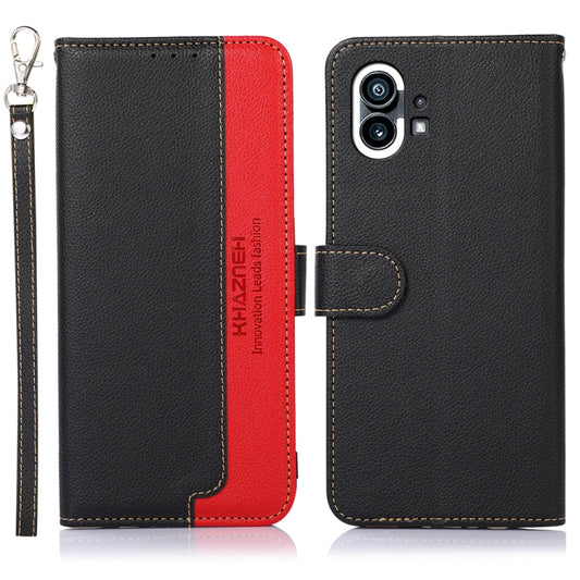 For Nothing Phone 1 KHAZNEH Litchi Texture Leather RFID Phone Case(Black) - Nothing Cases by buy2fix | Online Shopping UK | buy2fix