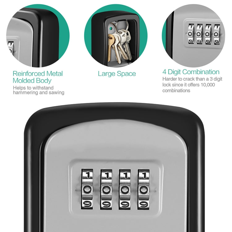 G9 4-digit Password Aluminum Alloy Key Storage Box(Red) - Safety Box by buy2fix | Online Shopping UK | buy2fix