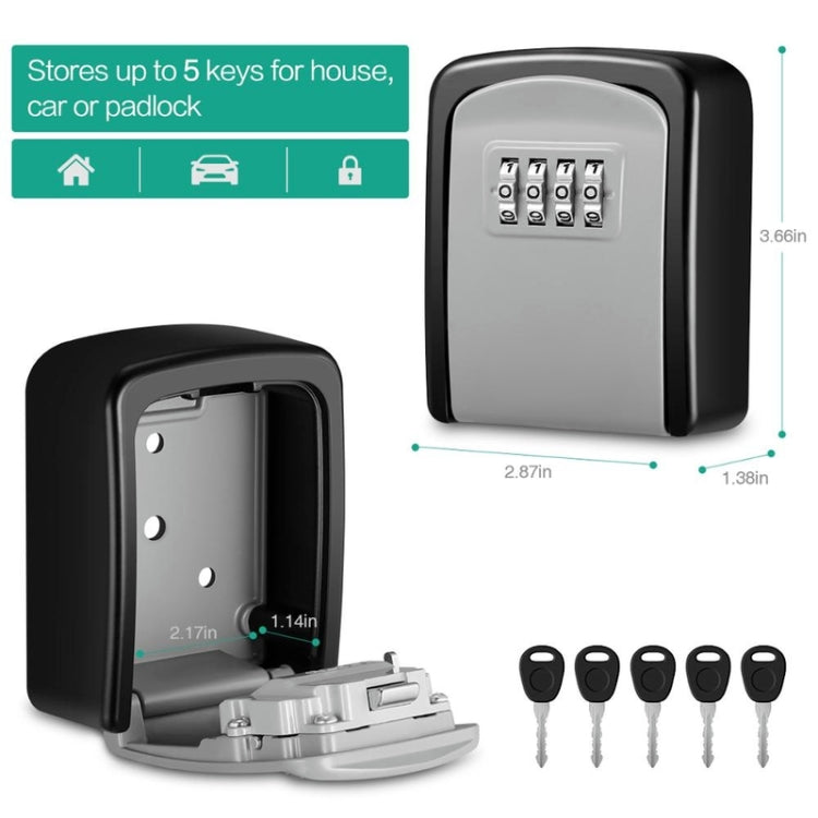 G9 4-digit Password Aluminum Alloy Key Storage Box(Red) - Safety Box by buy2fix | Online Shopping UK | buy2fix