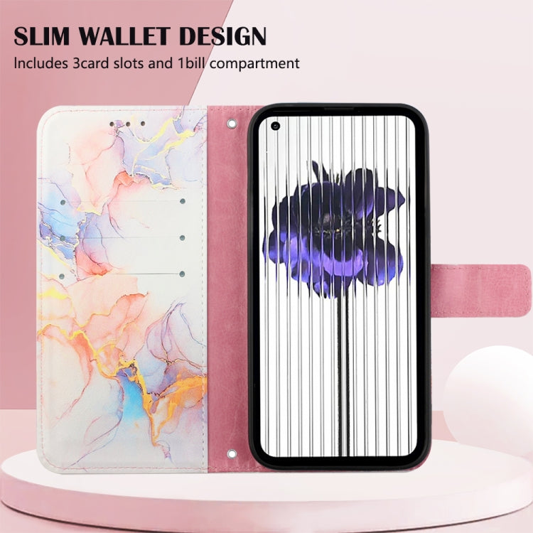 For Nothing Phone 1 PT003 Marble Pattern Flip Leather Phone Case(Galaxy Marble White) - Nothing Cases by buy2fix | Online Shopping UK | buy2fix