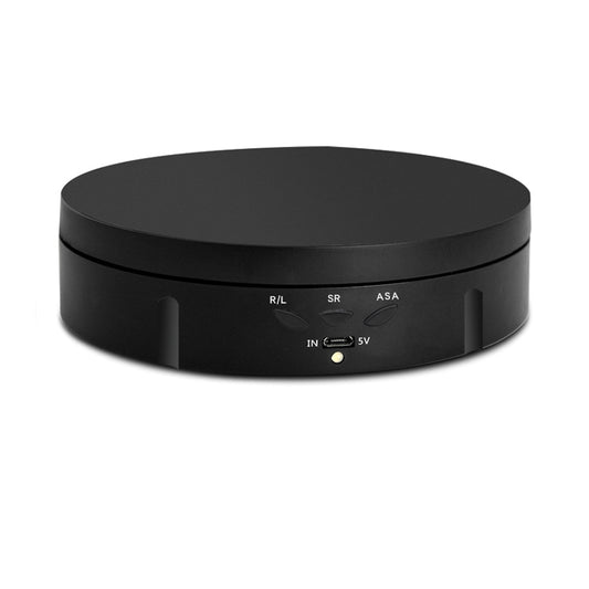 14.6cm Remote USB Electric Rotating Turntable Display Stand, Load: 10kg(Black) - by buy2fix | Online Shopping UK | buy2fix