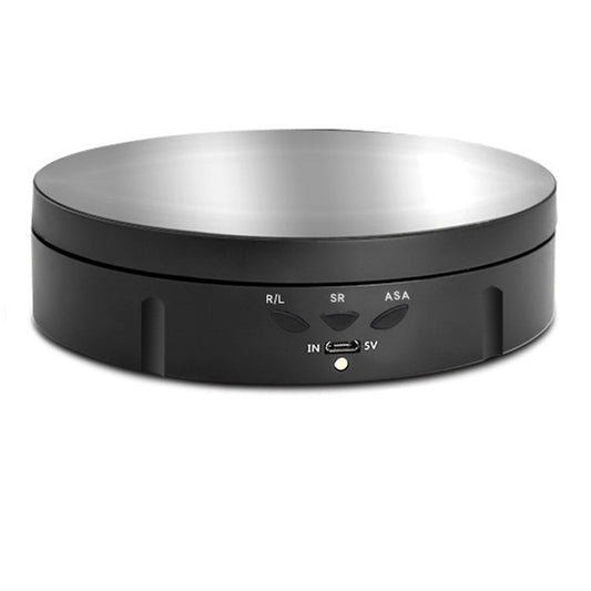 14.6cm Remote Mirror USB Electric Rotating Turntable Display Stand, Load: 10kg(Black) by buy2fix