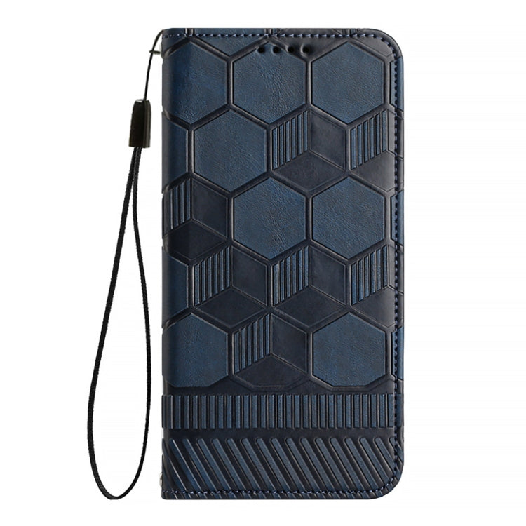 For Nothing Phone 1 Football Texture Magnetic Leather Flip Phone Case(Dark Blue) - Nothing Cases by buy2fix | Online Shopping UK | buy2fix