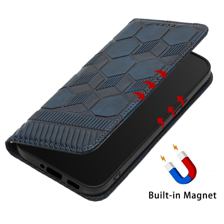 For Nothing Phone 1 Football Texture Magnetic Leather Flip Phone Case(Dark Blue) - Nothing Cases by buy2fix | Online Shopping UK | buy2fix