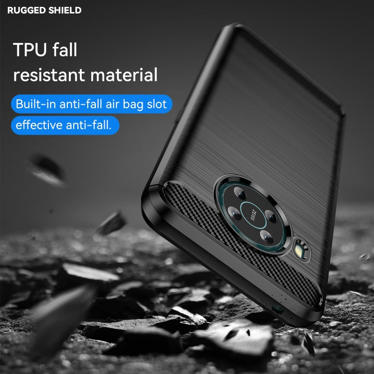 For Nokia X10 / X20 Brushed Texture Carbon Fiber TPU Phone Case(Black) - Nokia Cases by buy2fix | Online Shopping UK | buy2fix