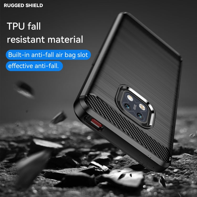 For Nokia XR20 Brushed Texture Carbon Fiber TPU Phone Case(Black) - Nokia Cases by buy2fix | Online Shopping UK | buy2fix
