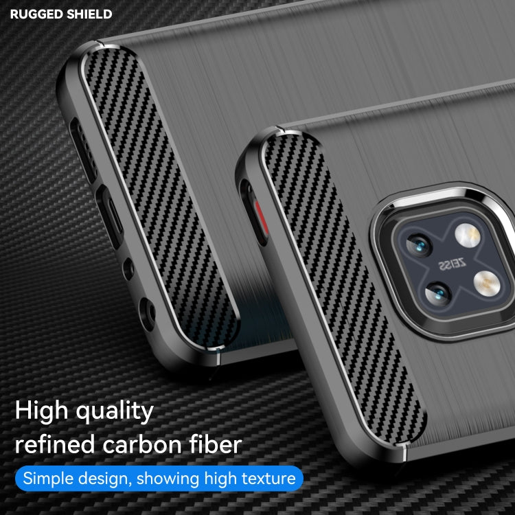 For Nokia XR20 Brushed Texture Carbon Fiber TPU Phone Case(Black) - Nokia Cases by buy2fix | Online Shopping UK | buy2fix