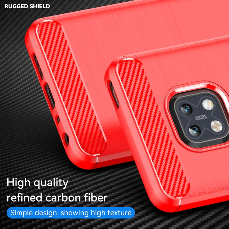 For Nokia XR20 Brushed Texture Carbon Fiber TPU Phone Case(Red) by buy2fix