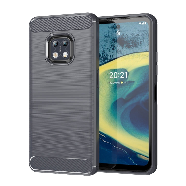 For Nokia XR20 Brushed Texture Carbon Fiber TPU Phone Case(Grey) - Nokia Cases by buy2fix | Online Shopping UK | buy2fix
