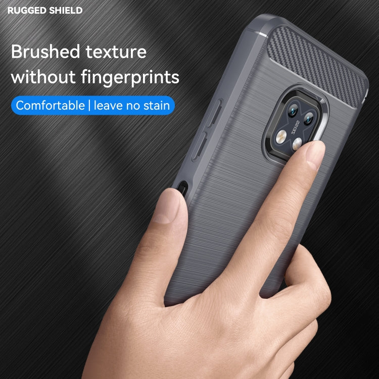 For Nokia XR20 Brushed Texture Carbon Fiber TPU Phone Case(Grey) - Nokia Cases by buy2fix | Online Shopping UK | buy2fix