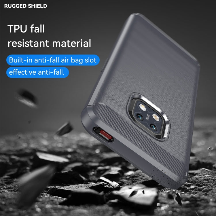 For Nokia XR20 Brushed Texture Carbon Fiber TPU Phone Case(Grey) - Nokia Cases by buy2fix | Online Shopping UK | buy2fix