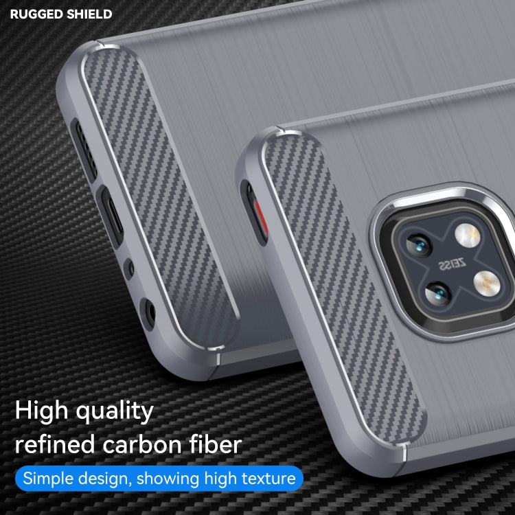 For Nokia XR20 Brushed Texture Carbon Fiber TPU Phone Case(Grey) - Nokia Cases by buy2fix | Online Shopping UK | buy2fix