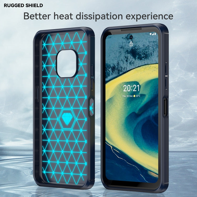 For Nokia XR20 Brushed Texture Carbon Fiber TPU Phone Case(Blue) - Nokia Cases by buy2fix | Online Shopping UK | buy2fix