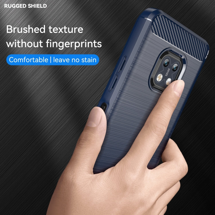 For Nokia XR20 Brushed Texture Carbon Fiber TPU Phone Case(Blue) - Nokia Cases by buy2fix | Online Shopping UK | buy2fix