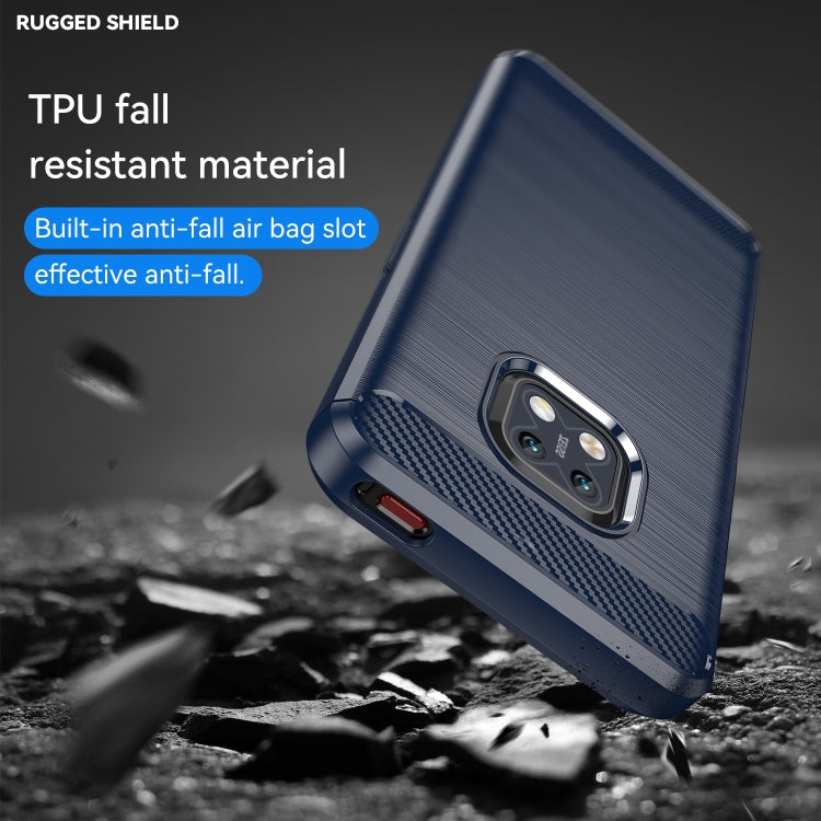 For Nokia XR20 Brushed Texture Carbon Fiber TPU Phone Case(Blue) - Nokia Cases by buy2fix | Online Shopping UK | buy2fix
