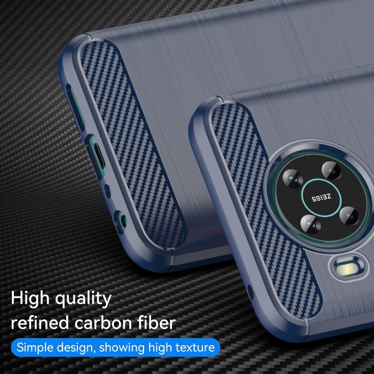 For Nokia X100 Brushed Texture Carbon Fiber TPU Phone Case(Blue) - Nokia Cases by buy2fix | Online Shopping UK | buy2fix
