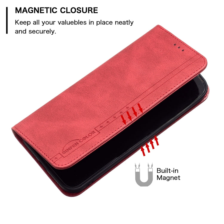For Nothing Phone 1 Magnetic RFID Blocking Anti-Theft Leather Phone Case(Red) - Nothing Cases by buy2fix | Online Shopping UK | buy2fix