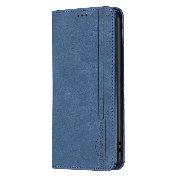 For Nothing Phone 1 Magnetic RFID Blocking Anti-Theft Leather Phone Case(Blue) - Nothing Cases by buy2fix | Online Shopping UK | buy2fix
