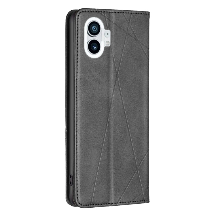 For Nothing Phone 1 Prismatic Invisible Magnetic Leather Phone Case(Black) - Nothing Cases by buy2fix | Online Shopping UK | buy2fix
