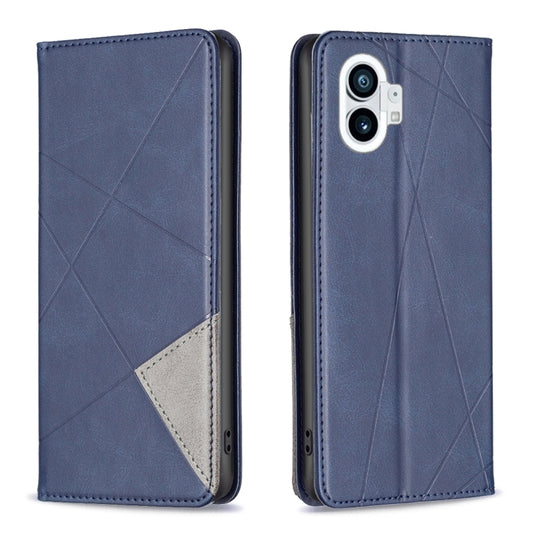 For Nothing Phone 1 Prismatic Invisible Magnetic Leather Phone Case(Blue) - Nothing Cases by buy2fix | Online Shopping UK | buy2fix