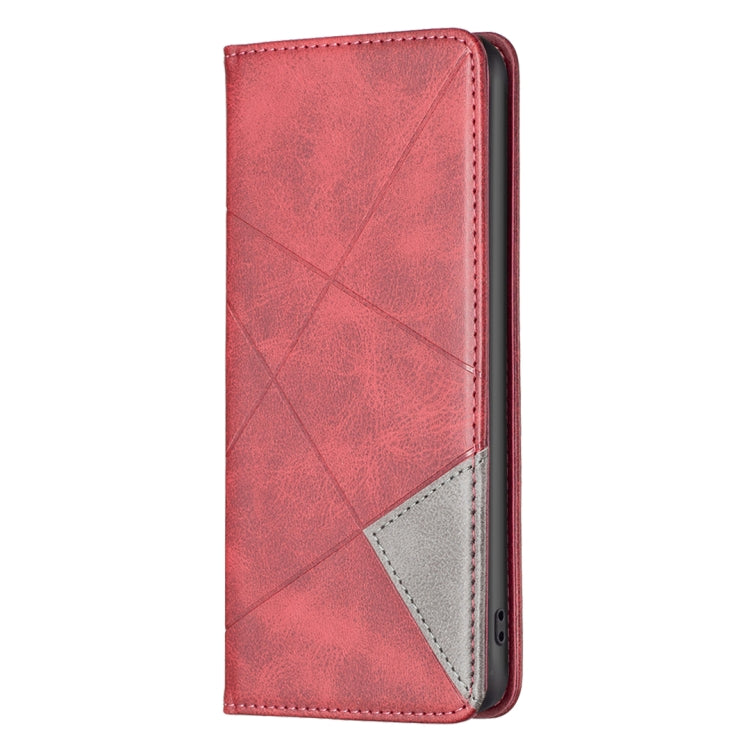 For Nothing Phone 1 Prismatic Invisible Magnetic Leather Phone Case(Red) - Nothing Cases by buy2fix | Online Shopping UK | buy2fix